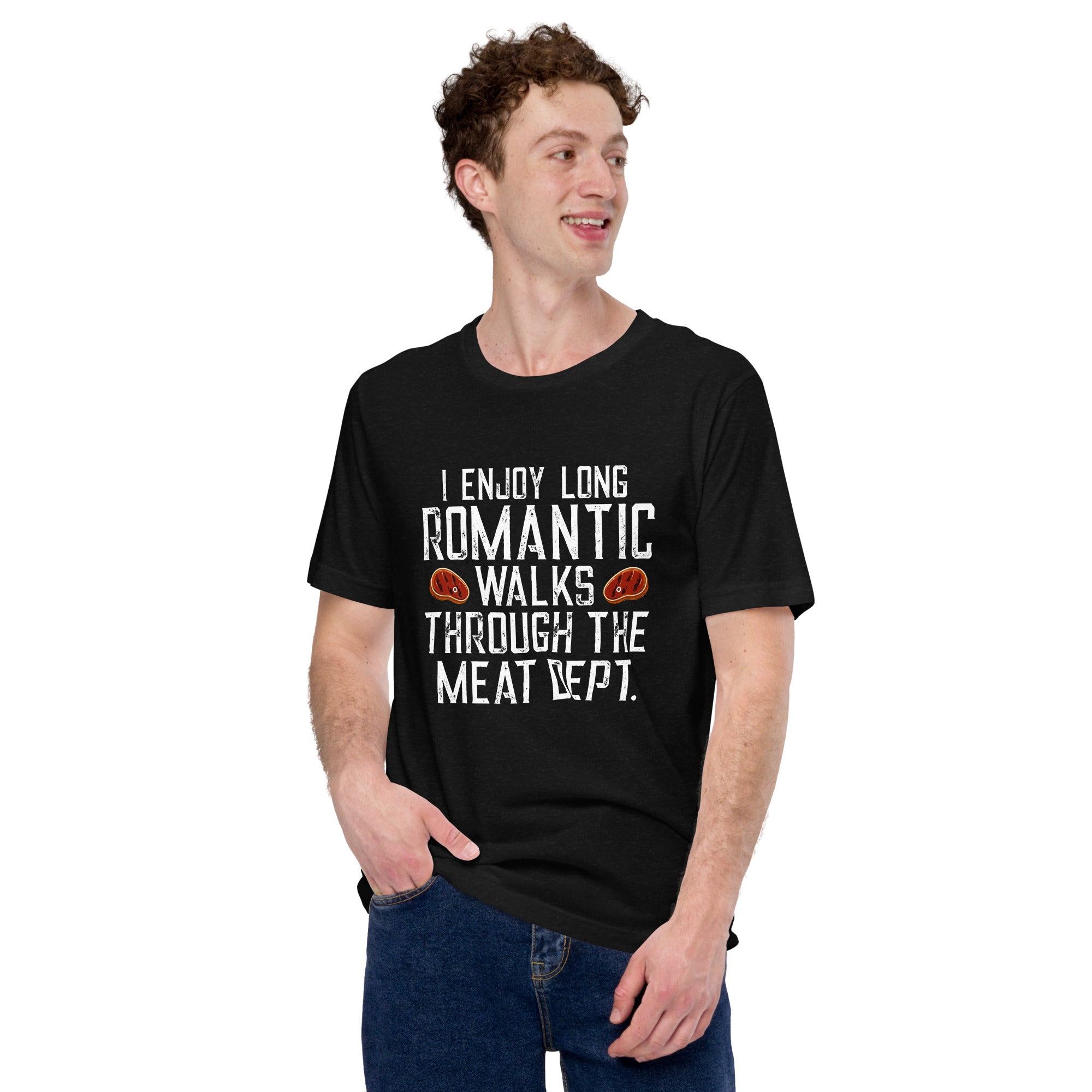 Romantic Walks Through The Tackle Store Fishing Joke Back Print Long Sleeve  T-shirt - Monsterry
