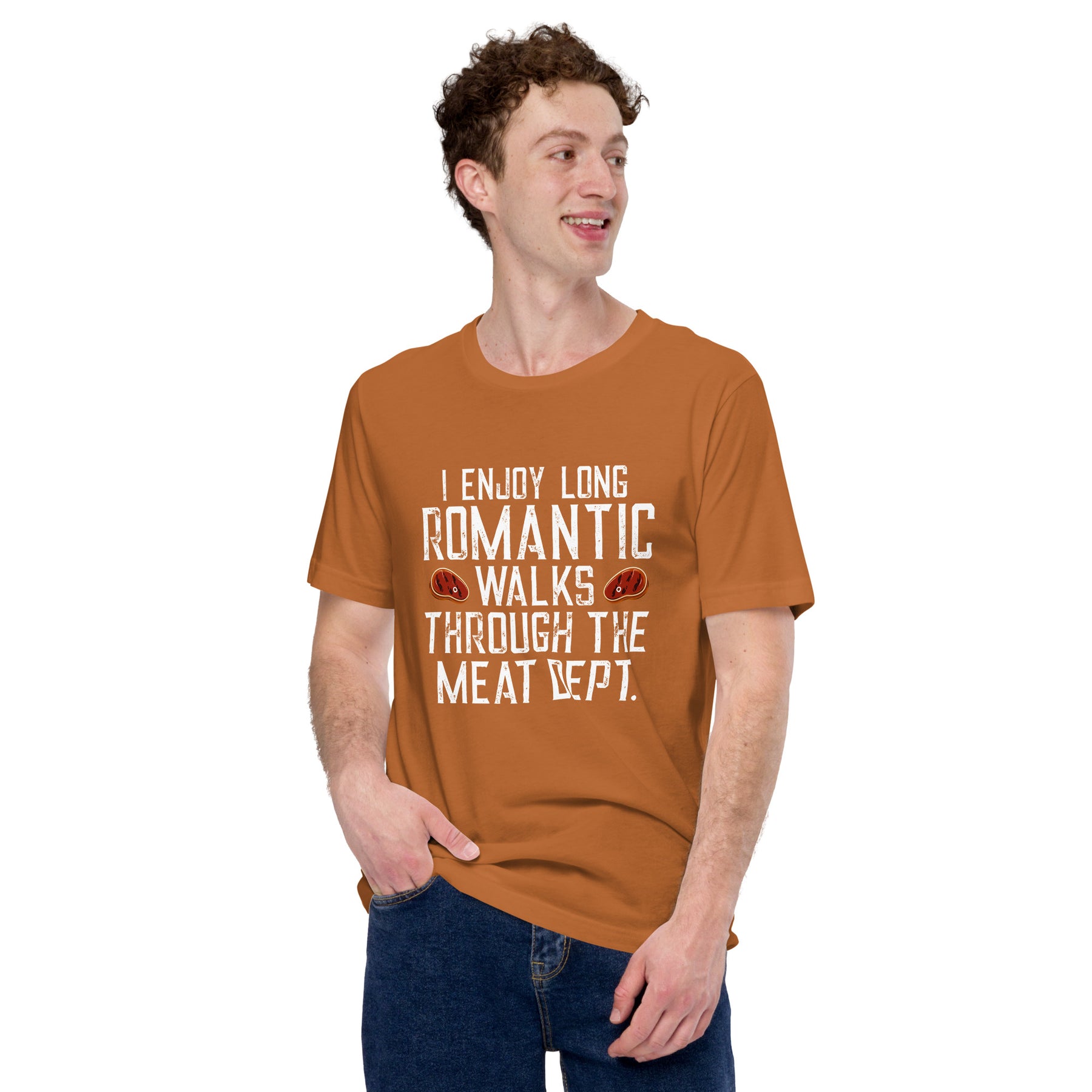 Romantic Walks Through The Tackle Store Fishing Joke Back Print Long Sleeve  T-shirt - Monsterry