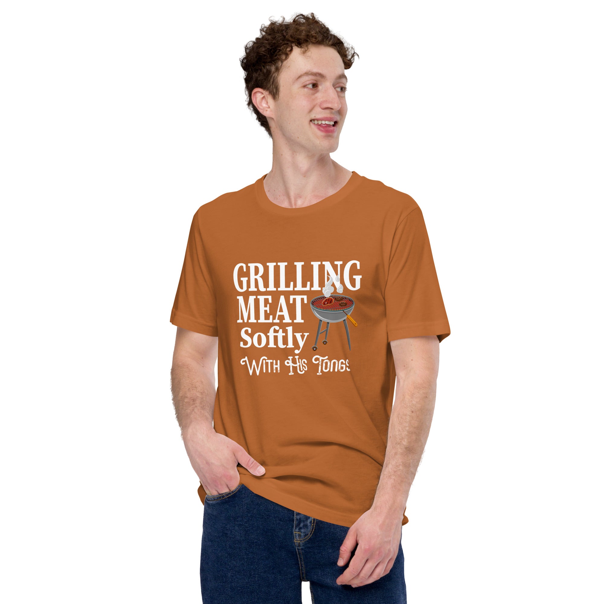 Image of Grilling Meat Softly With His Tongs T-shirt